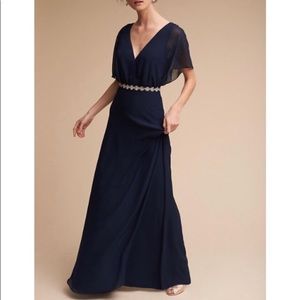 BHLDN Watters & Watters Epperley dress Navy, 4